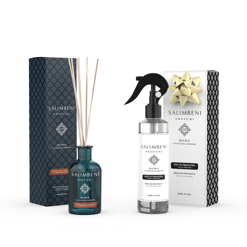 Bosques Antiguos Salimbeni 100 ml + Perfume Spray para Tejidos Lino en Primavera de PRUEBA GRATUITA