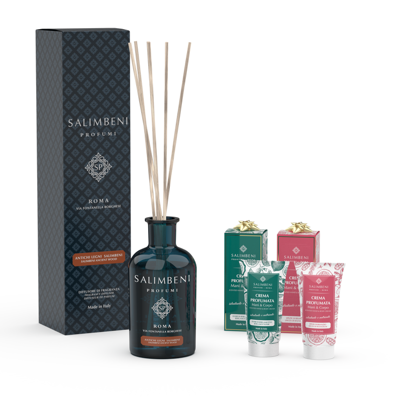 Bosques Antiguos Salimbeni 250ml + Dos Cremas Perfumadas de 50ml (fragancia a tu elección) de PRUEBA GRATUITA