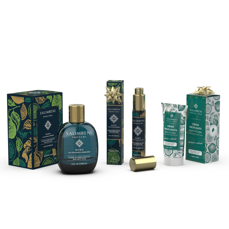 Eau de Parfum 100 ml + Eau de Parfum de viaje 15 ml DE PRUEBA GRATUITA + Crema Perfumada para Manos y Cuerpo 50ml dela misma fragancia DE PRUEBA GRATUITA