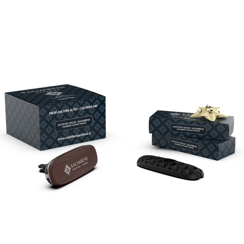 Difusor para coche de madera A TU ELECCIÓN + 2 recargas para coche de la misma fragrancia de PRUEBA GRATUITA