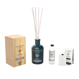 Difusor de Varillas 1000 ml A TU ELECCIÓN + Recarga de 250ml de la misma fragancia que el Difusor + Tarjetas Perfumadas para Armarios (3 uds)