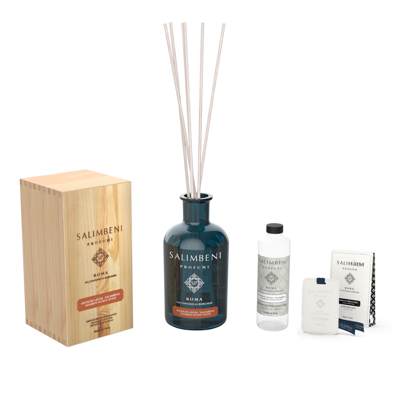Difusor de Varillas 1000 ml A TU ELECCIÓN + Recarga de 250ml de la misma fragancia que el Difusor + Tarjetas Perfumadas para Armarios (3 uds)