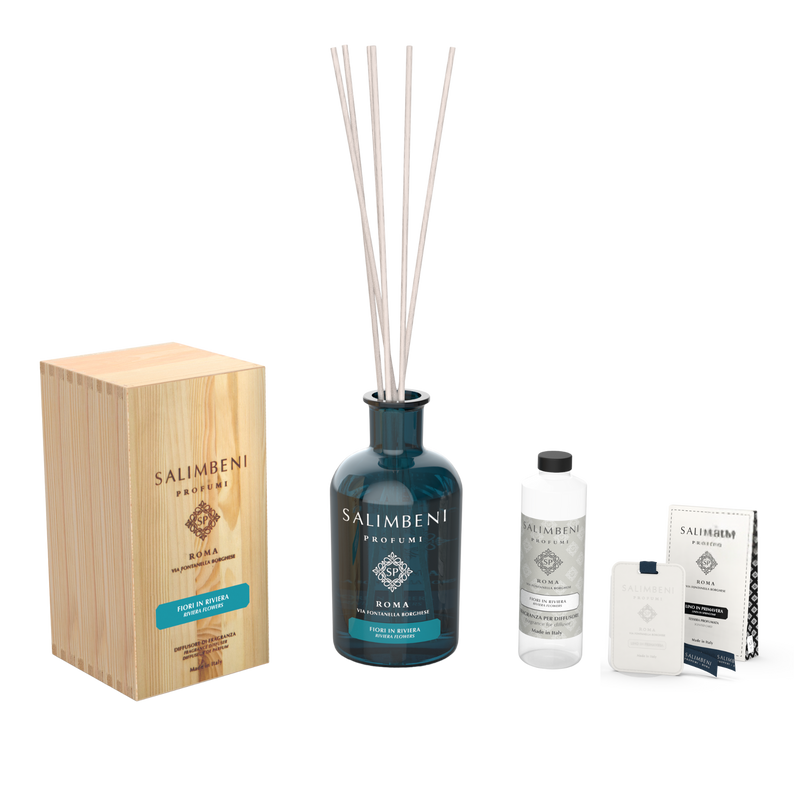Difusor de Varillas 1000 ml A TU ELECCIÓN + Recarga de 250ml de la misma fragancia que el Difusor + Tarjetas Perfumadas para Armarios (3 uds)