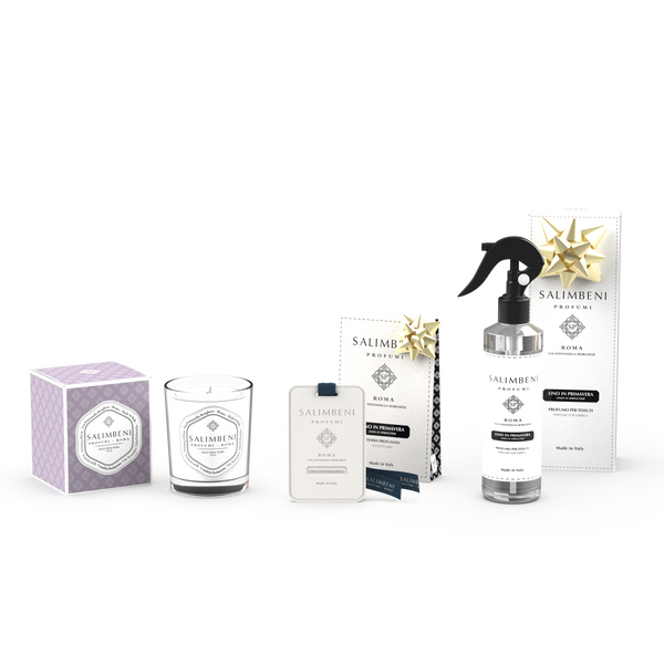 Vela Aromática Higo de Elba 190gr + Perfume Spray para Tejidos Lino en Primavera de PRUEBA GRATUITA + Tarjetas perfumadas para el Guardarropa (3pz) Lino en Primavera de PRUEBA GRATUITA