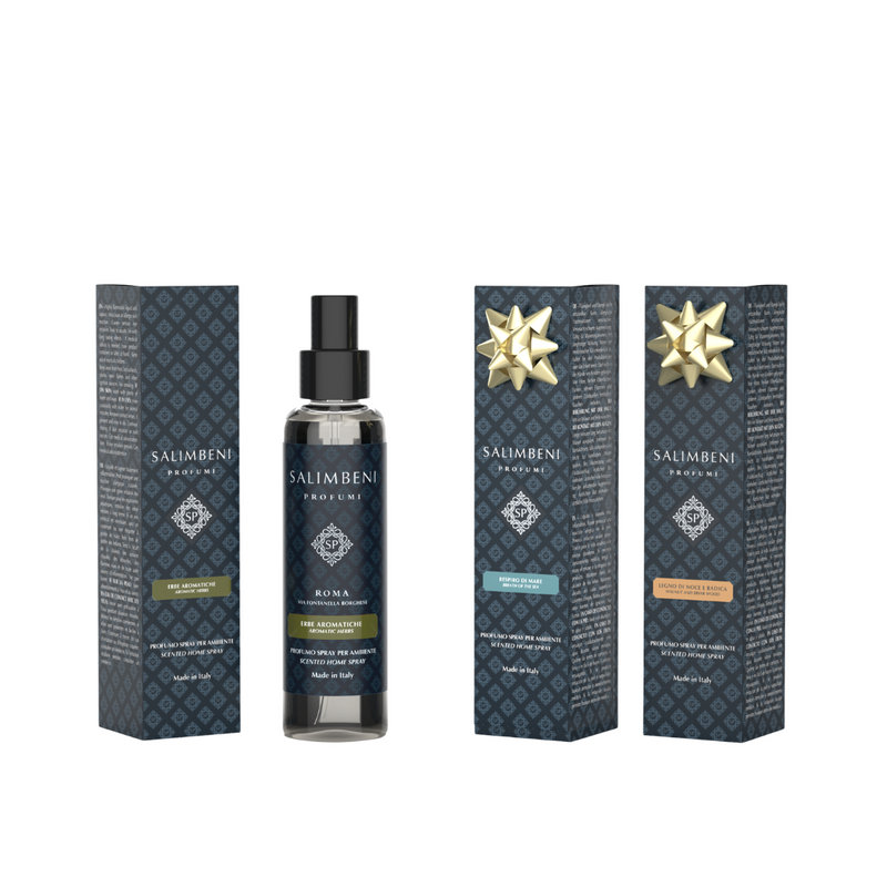 3 Ambientadores en Spray 150 ml (Hierbas Aromáticas + Brisa de Mar + Madera de Nogal y Brezo)