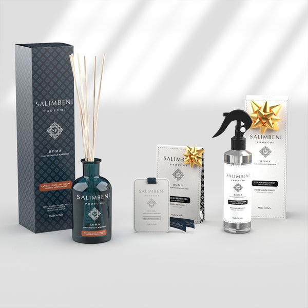 Bosques Antiguos Salimbeni 250 ml + Spray Tejidos 250 ml - Lino en Primavera PRUEBA GRATUITA + Tarjetas Perfumadasd para el Guardarropa - Lino en Primavera PRUEBA GRATUITA