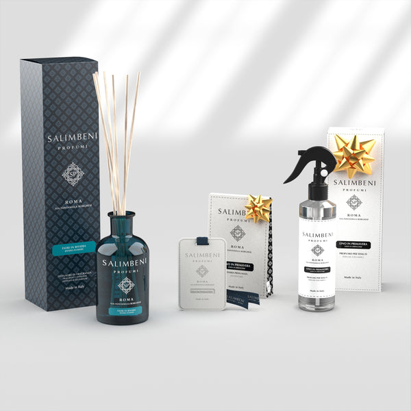 Flores en Riviera 250 ml + Spray para Tejidos - Lino en Primavera de PRUEBA GRATUITA + Tarjetas Perfumadas para el Armario - Lino en Primavera de PRUEBA GRATUITA