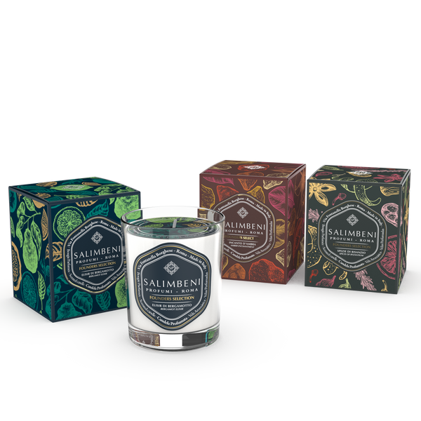 Vela Aromática 190gr Elixir de Bergamota + Vela Aromática 190gr Encanto de Ámbar + Vela Aromática 190gr Especias de Bizancio
