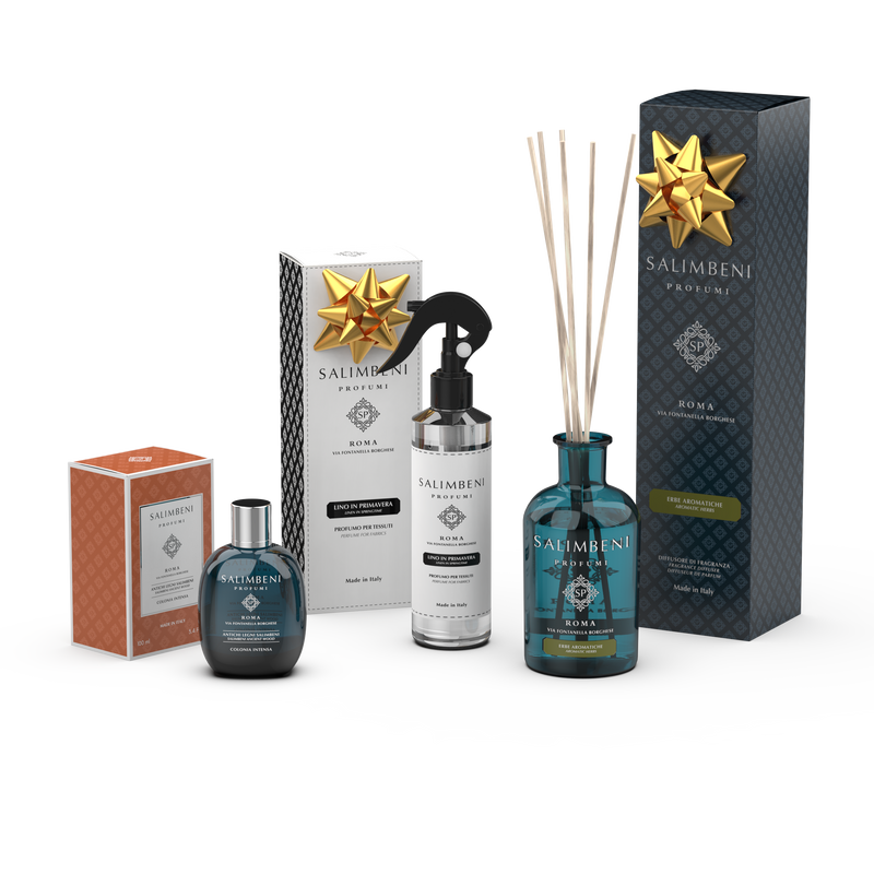 Colonia Intensa Bosques Antiguos Salimbeni + Spray para Tejidos Lino en Primavera de PRUEBA GRATUITA + Hierbas Aromáticas 250 ml de PRUEBA GRATUITA