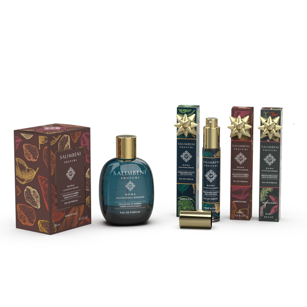 Eau de Parfum 100 ml A TU ELECCIÓN + Tres Eau de Parfum de Viaje (Elixir de Bergamota 15 ml + Encanto de Ámbar 15 ml + Especias de Bizancio 15 ml) de PRUEBA GRATUITA