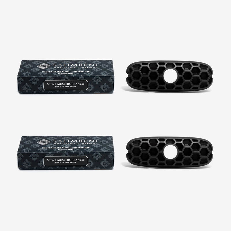 Recarga difusor para coche - Seda y Musgo Blanco x2